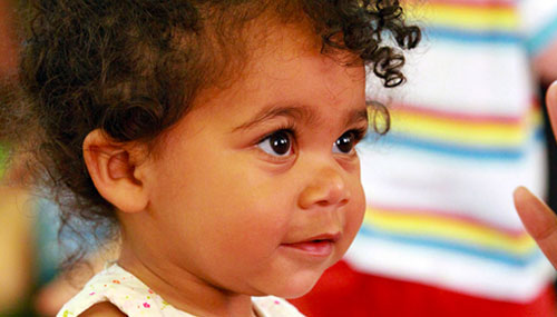 a spellbound child at Fruity Tunes